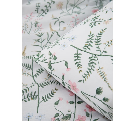 Комплект постельного белья Guten Morgen Бязь, рис.1167, Gardenia Евро с нав. 50x70 см GMБ-1167-220-240-50