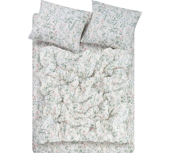Комплект постельного белья Guten Morgen Бязь, рис.1167, Gardenia 2 сп.Макси с нав. 70x70 см GMБ-1167-175-220-70
