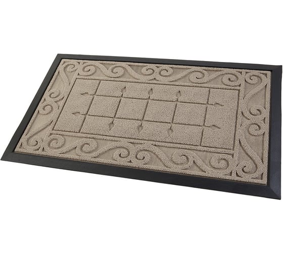 Придверный ковер Profiflooring Плитка с рельефным рисунком 45х75 см, цвет бежевый 5605556055
