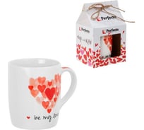 Кружка керамическая PERFECTO LINEA 350 мл, LOVE HEARTS-3, в коробке, 30-063603