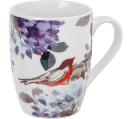 Кружка керамическая PERFECTO LINEA 360 мл, FLOWER BIRD-3, 30-063643