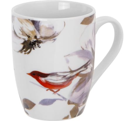 Кружка керамическая PERFECTO LINEA 360 мл, FLOWER BIRD-2, 30-063642