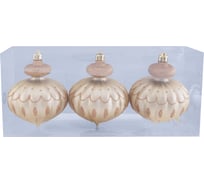 Набор елочных украшений TODI «Капля» 12см, 3шт. в упаковке, цвет золотой 806548676249