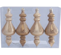 Набор елочных украшений TODI «Капля» 13,5см, 4шт. в упаковке, цвет золотой 806573379367