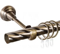 Карниз металлический ООО АС Март Грейс D25К, антик, 1,8 м, в упаковке 4812634009665