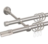 Карниз металлический ООО АС Март Грейс D16Г/16Г, сатин, 3,0 м, наконечник Цилиндр, в упаковке 4812634141488