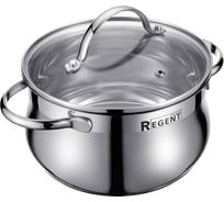 Кастрюля со стеклянной крышкой Regent inox Linea MONICA 3,3л; 20x11 см 93-Mon-04