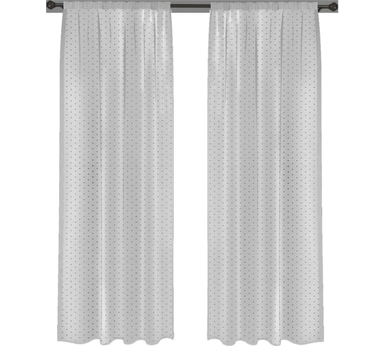 Комплект штор Шведский Стандарт АБЕЛИЯ РАУНД 2 полотна, 165x300 см, белый К426С 1