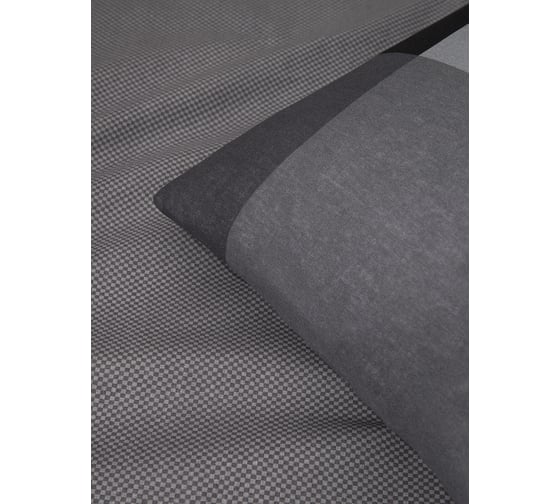 Комплект постельного белья Guten Morgen бязь, рис.1171, Gray cage Дуэт, с наволочкой, 70x70 см ПБ-1171-143-240-70