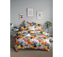 Комплект постельного белья Guten Morgen бязь, рис.1179, Murreva 2 спальный Макси с наволочкой, 50x70 см GMБ-1179-175-220-50