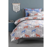 Комплект постельного белья для детей Guten Morgen поплин, рис.1069, Dog Show 2 сп. с наволочкой,70x70 см, на молнии ПБ-1069-175-180-70