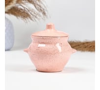 Горшок для жаркого Борисовская керамика 0.5 л, с ручками, фламинго 109522