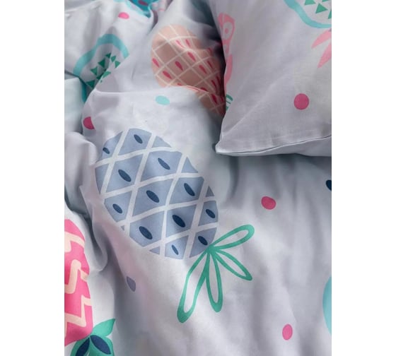 Комплект постельного белья Веселина Pineapple 10334-1+10335-1 Бязь, 120 гр, 1.5 сп, 50x70 (2) стандарт 700185ВС12036