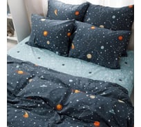 Комплект постельного белья Веселина Планеты 71020-1+71021-1 Бязь, 120 гр, ЕВРО 70x70 (2) стандарт 700217ВС12083