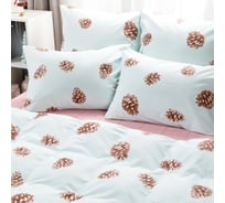 Комплект постельного белья Веселина Шишки 71267-1+10366-3 Бязь, 120 гр, 2 спальный, Евро 50x70 (2) стандарт 700245ВС12088