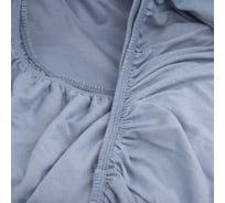 Простыня на резинке KUPU-KUPU CANDY 160х200х25 см, трикотажная, пепельно-голубой KPC-160/пепельно-голубой