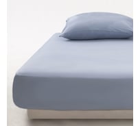 Простыня на резинке KUPU-KUPU CANDY 90x200х25 см, трикотажная, пепельно-голубой KPC-90/пепельно-голубой
