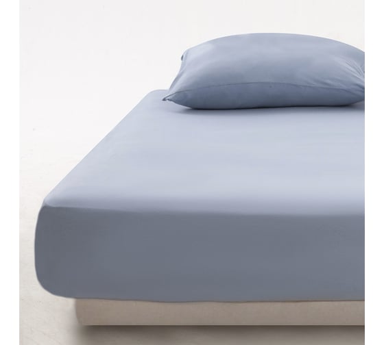 Простыня на резинке KUPU-KUPU CANDY 90x200х25 см, трикотажная, пепельно-голубой KPC-90/пепельно-голубой