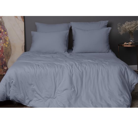 Пододеяльник KUPU-KUPU CANDY 172х205 см, трикотаж, пепельно-голубой KPC-18/пепельно-голубой