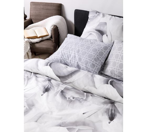 Комплект постельного белья Luisa De Rizzo Розы 70959-1+70960-1 поплин семейный 70x70 2 шт 300372ПК94