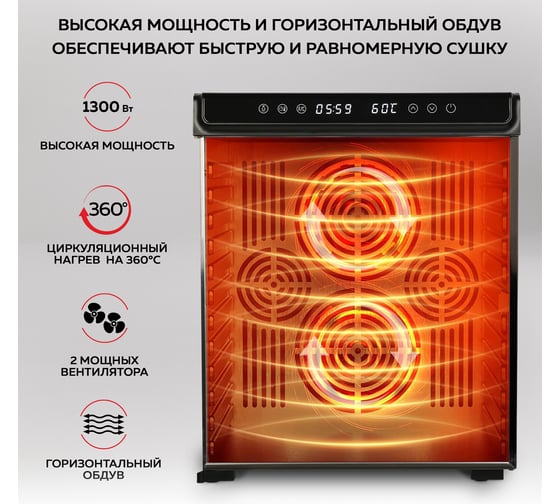 Электрическая сушилка, дегидратор GFGRIL GFD-012
