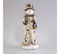 Статуэтка Lefard СНЕГОВИК с LED-подсветкой 12,5x12x33,7 см 121-108