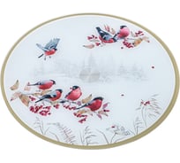 Вращающаяся тортовница Agness СНЕГИРИ 32x2,5 см 357-259