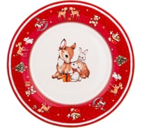 Тарелка закусочная Lefard С НОВЫМ ГОДОМ 19 см красная 85-1955