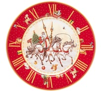 Тарелка обеденная Lefard ЧАСЫ 27 см красная 85-1711