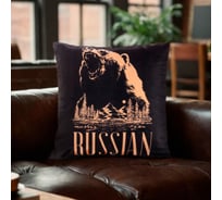Наволочка декоративная Этель Russian 40x40 см, велюр, 100% полиэстер 10808278