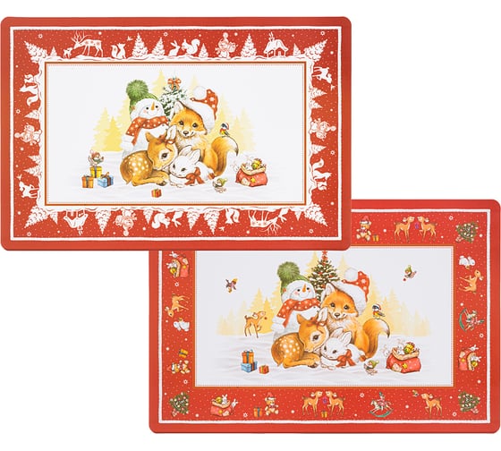 Набор подстановочных салфеток Lefard NEW YEAR  4  шт., диаметр 38 см 771-135 1