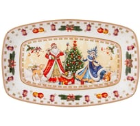 Блюдо Lefard ДЕД МОРОЗ И СНЕГУРОЧКА прямоугольное, 25x16x3 см 85-1729