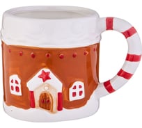 Кружка Agness ПРЯНИЧНЫЙ ДОМИК 12.8x9.2x9.3 см, 350 мл 358-2278