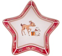 Блюдо Lefard С НОВЫМ ГОДОМ В ФОРМЕ ЗВЕЗДЫ 17.5x17.5x3.5 см, красное 85-1958