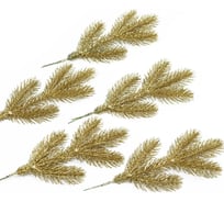 Ветка (лапка) Crystal Trees литая, золото, в глиттере KP-VL-27