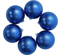 Елочный шар Crystal Trees Северное сияние d65 мм, 6 шт. HP-SS-65-син