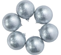 Елочный шар Crystal Trees Северное сияние d65 мм, 6 шт. HP-SS-65-сер