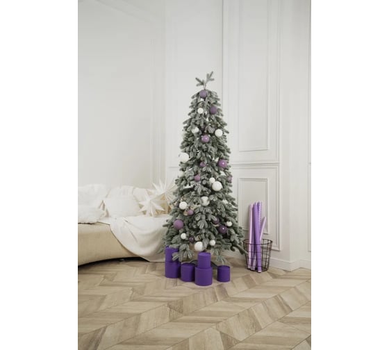 Елка искусственная новогодняя Crystal Trees Ель АМЕЛЛИ в снегу, 150 см, литая KPbS-50150