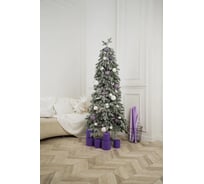 Елка искусственная новогодняя Crystal Trees Ель АМЕЛЛИ в снегу, 210 см, литая KPbS-50210