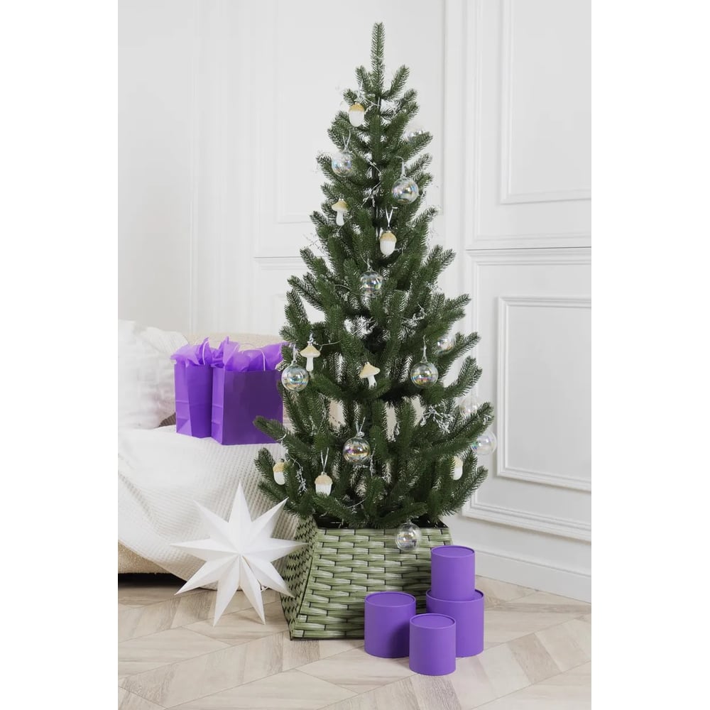 Елка искусственная новогодняя Crystal Trees Ель ЛУКОМОРЬЕ 150 см, литая ...