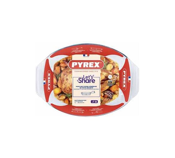 Блюдо для запекания и выпечки PYREX LET'S SHARE 2.1 л, 30х21х7 см 410B000/C