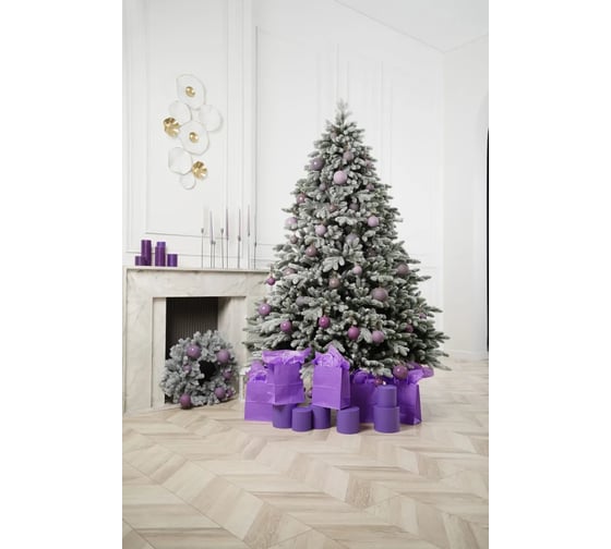 Ель искусственная новогодняя Crystal Trees БЕРМИНГЕМ в снегу, 155 см, литье(РЕ)+ПВХ KP10155S 1