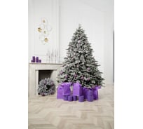 Ель искусственная новогодняя Crystal Trees БЕРМИНГЕМ в снегу, 185 см, литье(РЕ)+ПВХ KP10185S