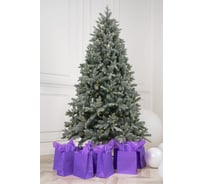 Ель искусственная новогодняя Crystal Trees МОНСЕРРАТ в снегу, с вплетенной гирляндой, 240 см, литая KP62240SL