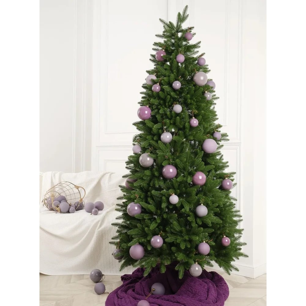 Ель искусственная новогодняя Crystal Trees МОРОЗКО 210 см, литая KPt ...