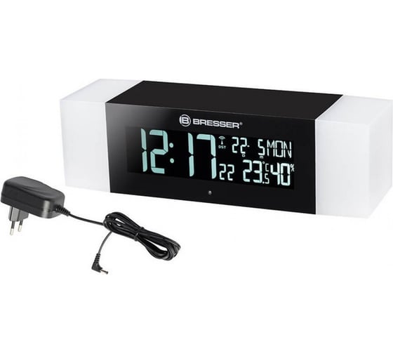Радио с будильником и термометром Bresser MyTime Sunrise Bluetooth, черное 74663
