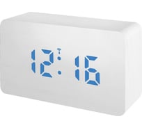 Часы Bresser MyTime W Color LED Blue, белые 77161