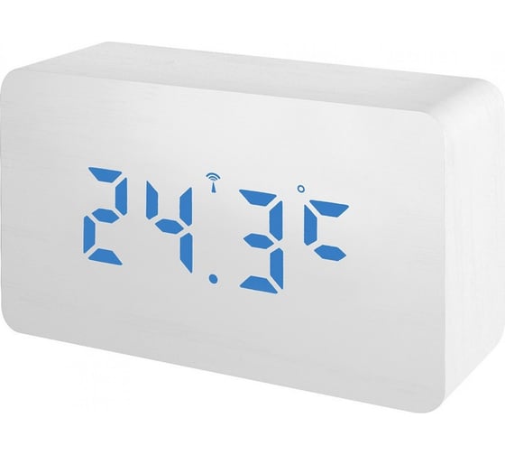 Часы Bresser MyTime W Color LED Blue, белые 77161