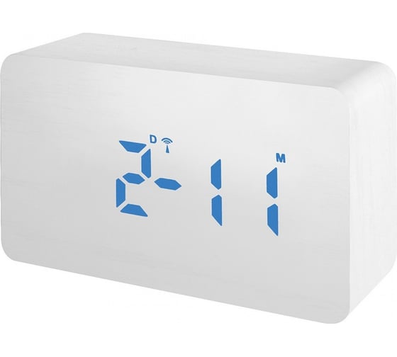 Часы Bresser MyTime W Color LED Blue, белые 77161