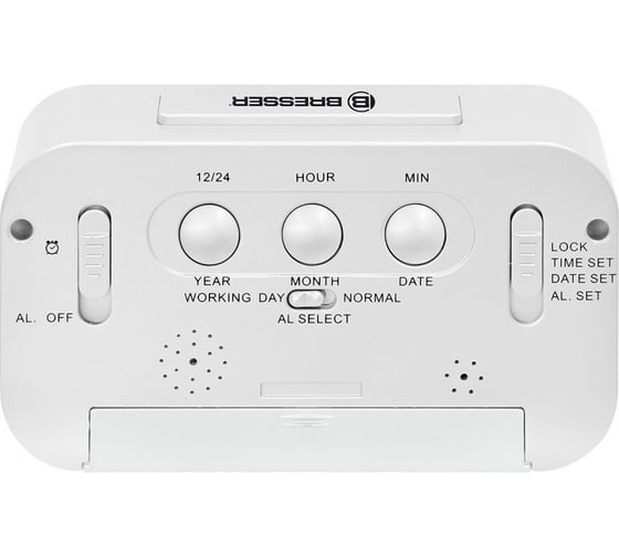Настольные часы Bresser MyTime Duo LCD, белые 74602